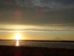 3日目　夕陽と利尻富士